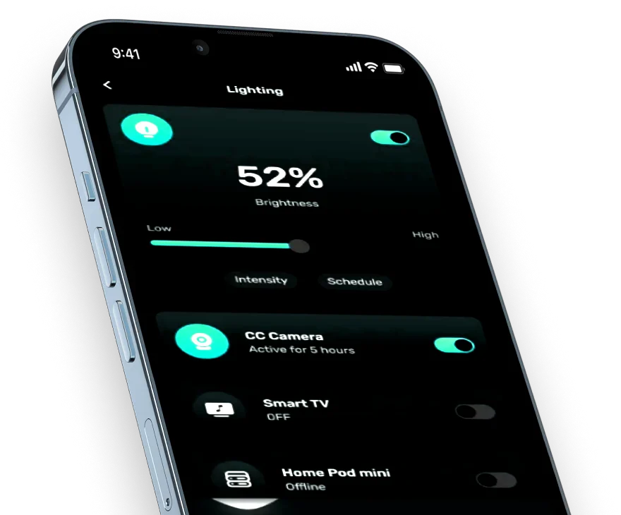 Aplicativo de controle da Smart Home SmartEvo no smartphone